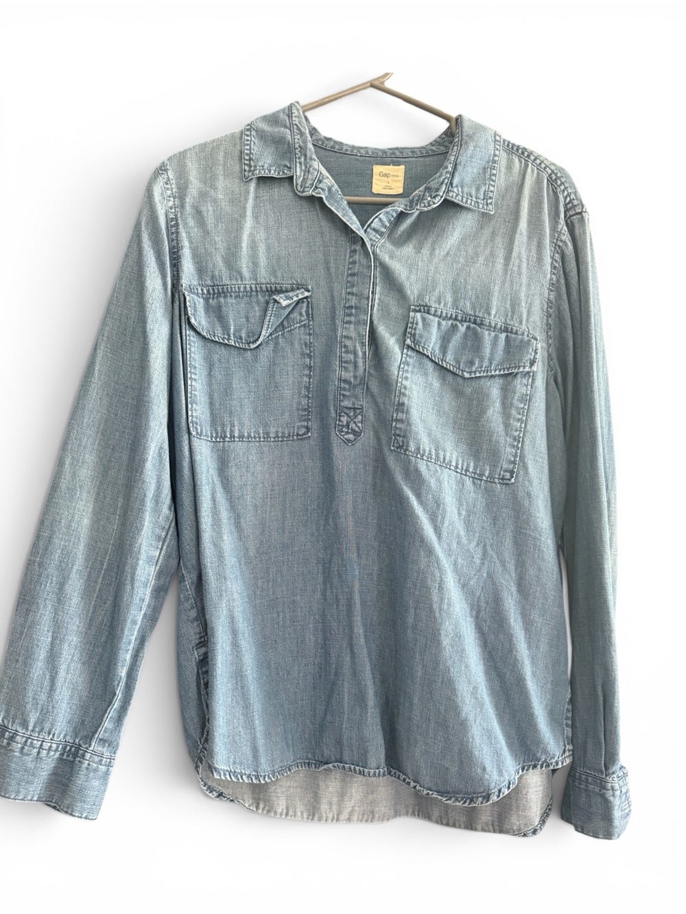 GAP Denim Button Pullover